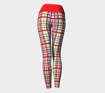 Rainbow Madras Plaid Yoga Leggings