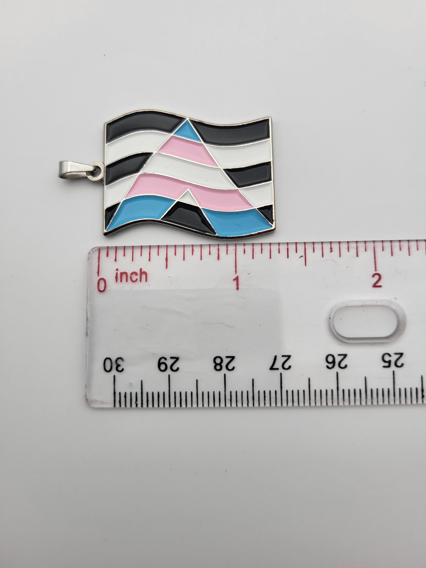 Ally Flag Enamel Pendant Necklace | Choose Rainbow or Transgender Flags