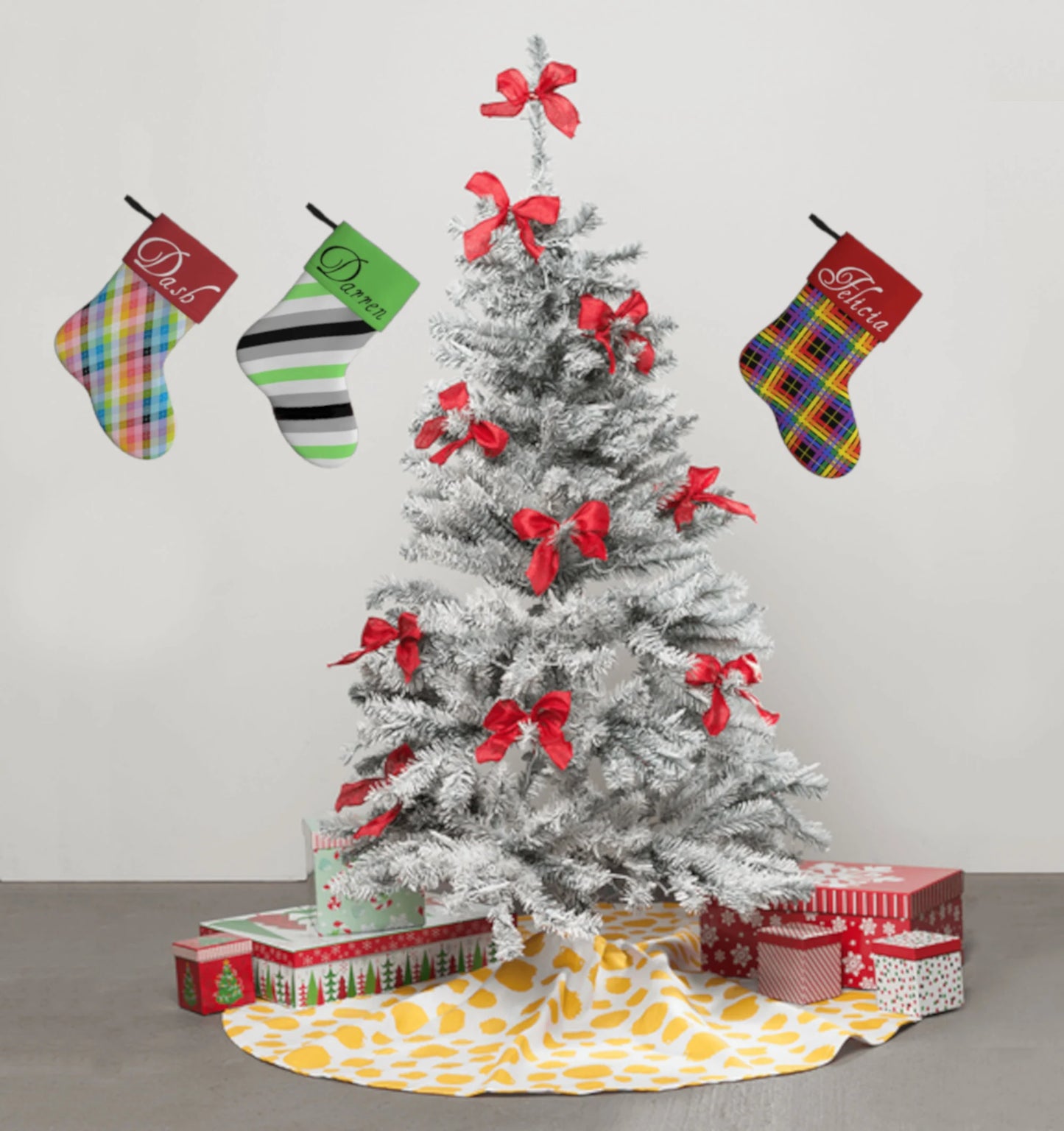 Pride Plaid Christmas Tree Skirt | Luxe | Choose Your Colourway