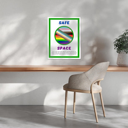 Safe Space Poster - Rainbow Disability | 3 Sizes | 3 Finishes