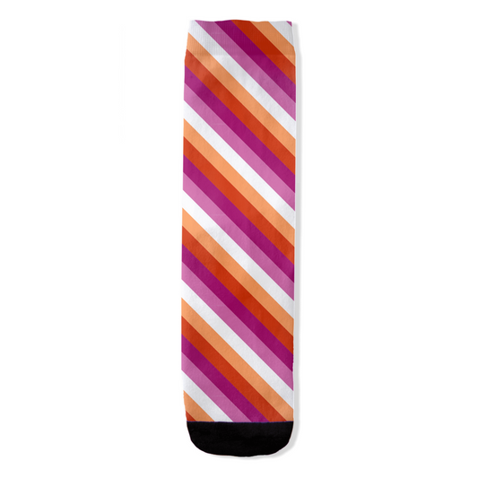 Lesbian - V1 Striped All-Over Print Socks