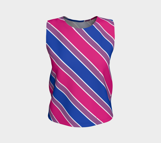 Bisexual Candycane Striped Loose Tank (Long)