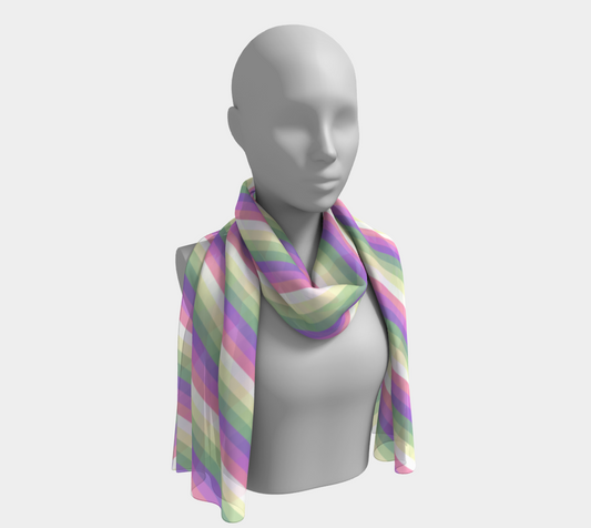 Genderfae Striped Long Scarf