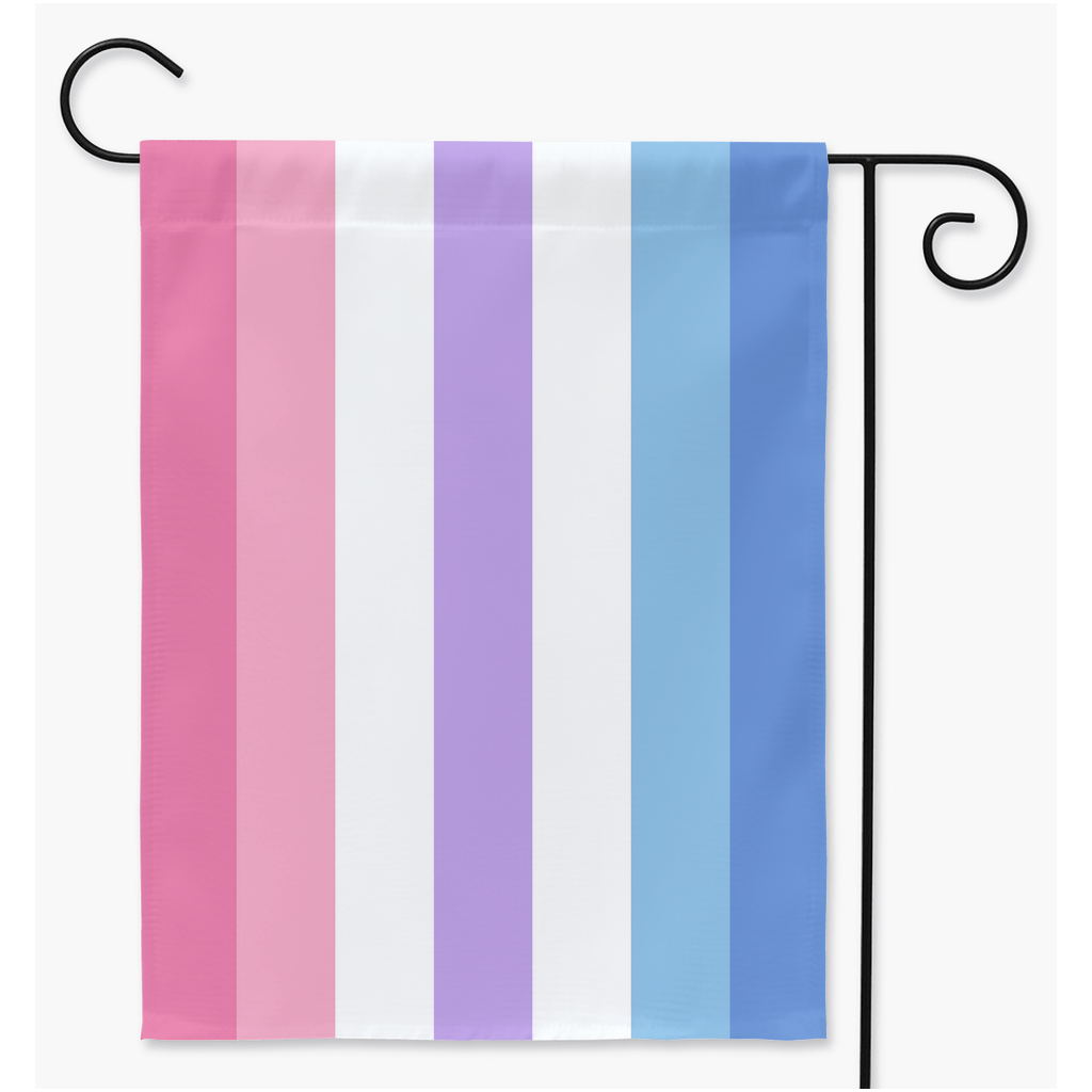 Bigender - V3 Pride Yard and Garden Flags | Single Or Double-Sided | 2 Sizes