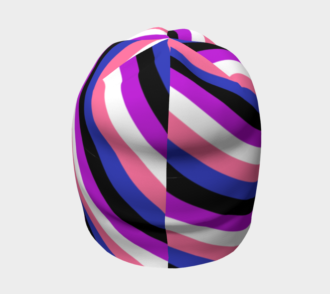 Genderfluid Striped Beanie