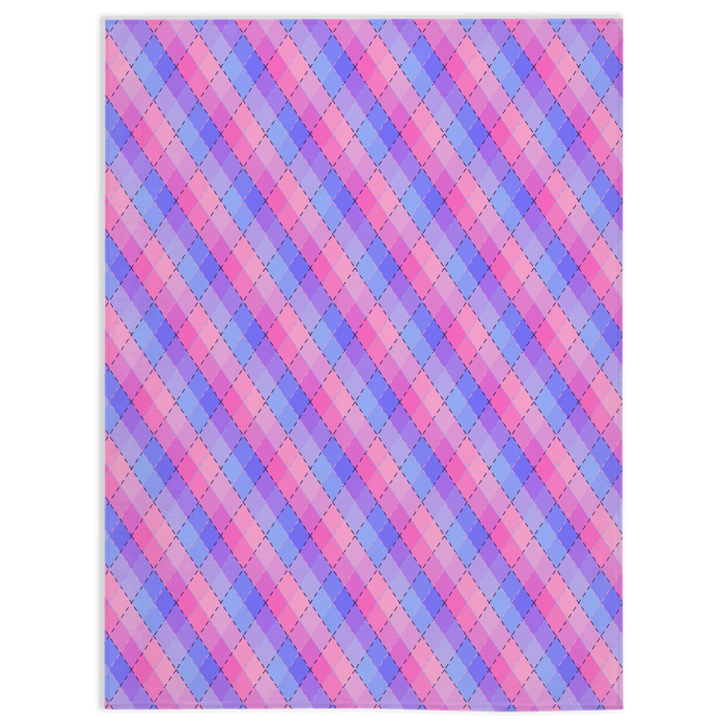 Couvertures Minky omnisexuelles Argyle Plaid Pride