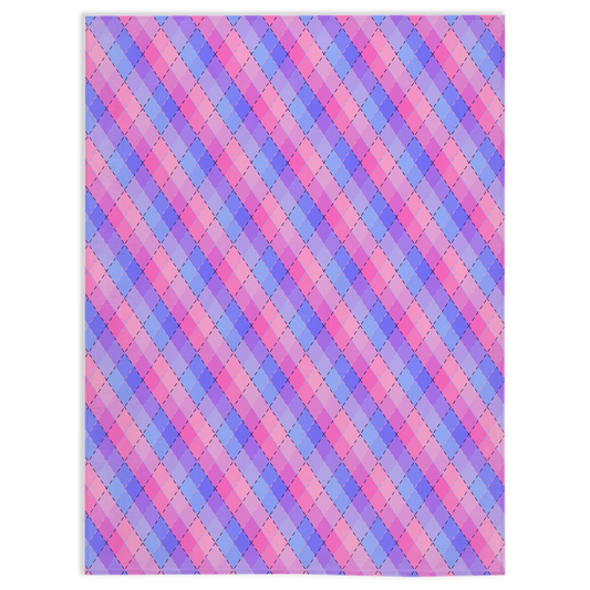 Couvertures Minky omnisexuelles Argyle Plaid Pride