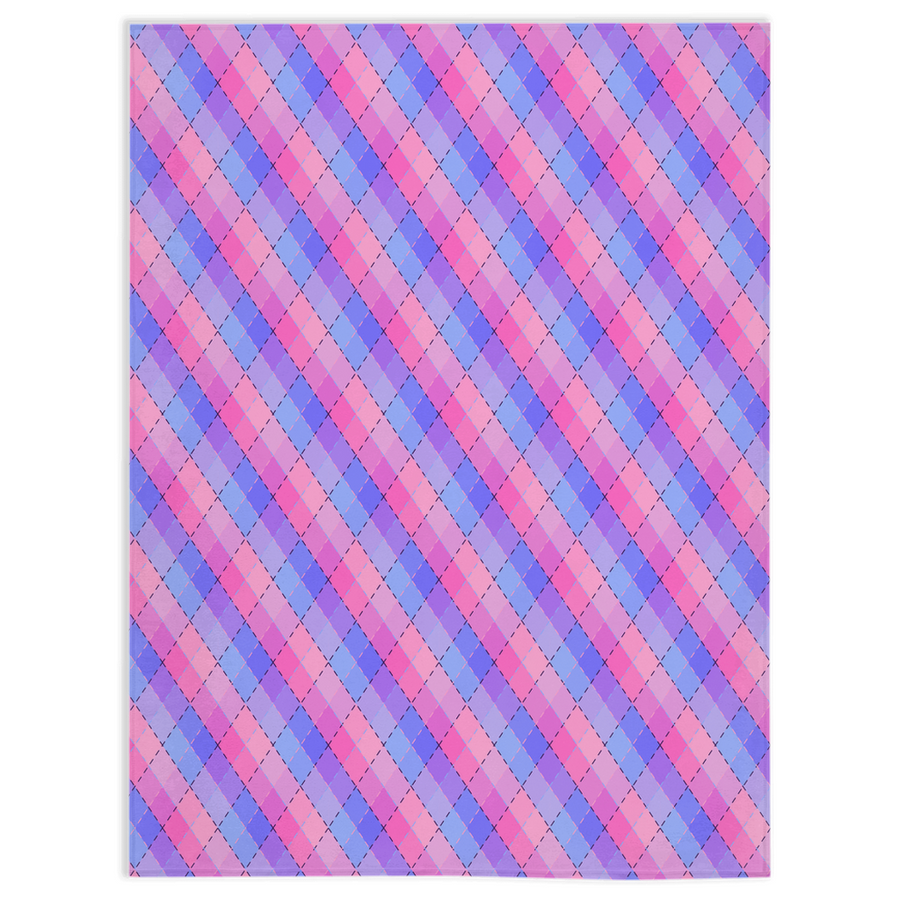 Couvertures Minky omnisexuelles Argyle Plaid Pride