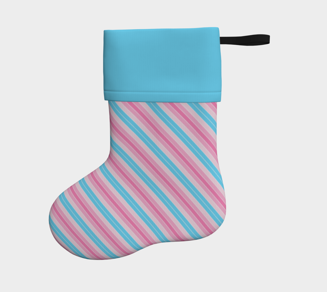 Transfeminine  Striped Holiday Stocking