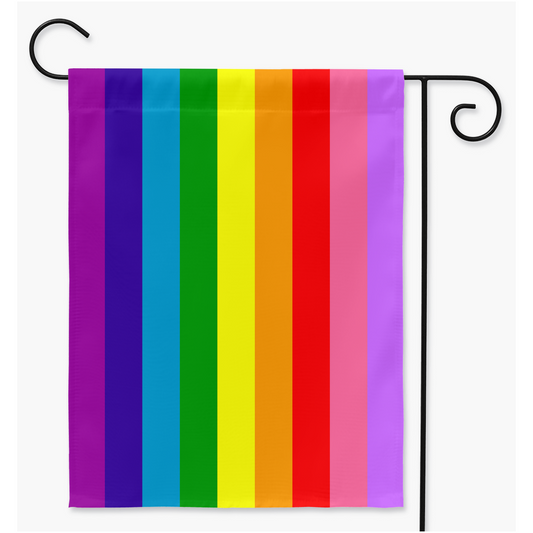 Inclusive Gilbert Baker Rainbow Pride Yard and Garden Flags | Single Or Double-Sided | 2 Sizes