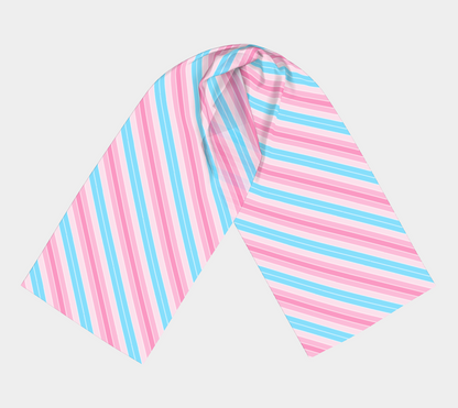 Transfeminine Candy Striped  Long Scarf