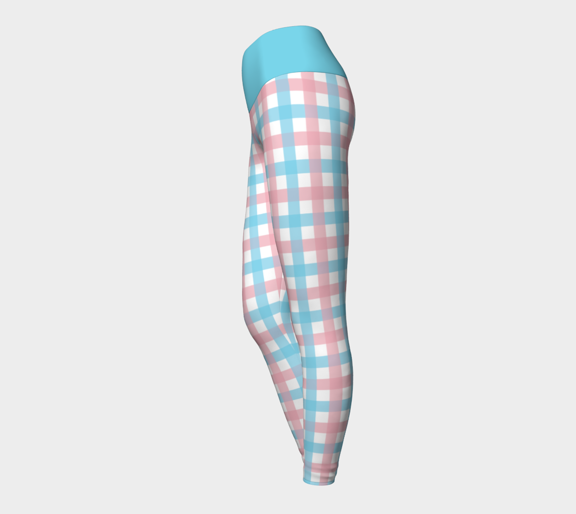 Transgender Gingham Plaid Yoga Leggings