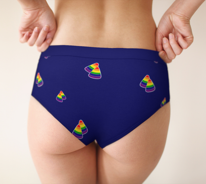 Rainbow and Blue Candy Corn  Cheeky Briefs