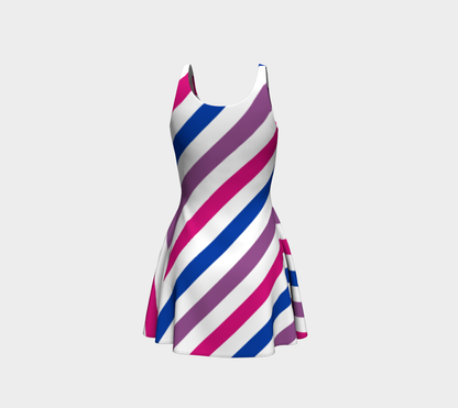 Robe évasée rayée barbier bisexuel