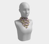 Foulard carré Argyle brillant non binaire