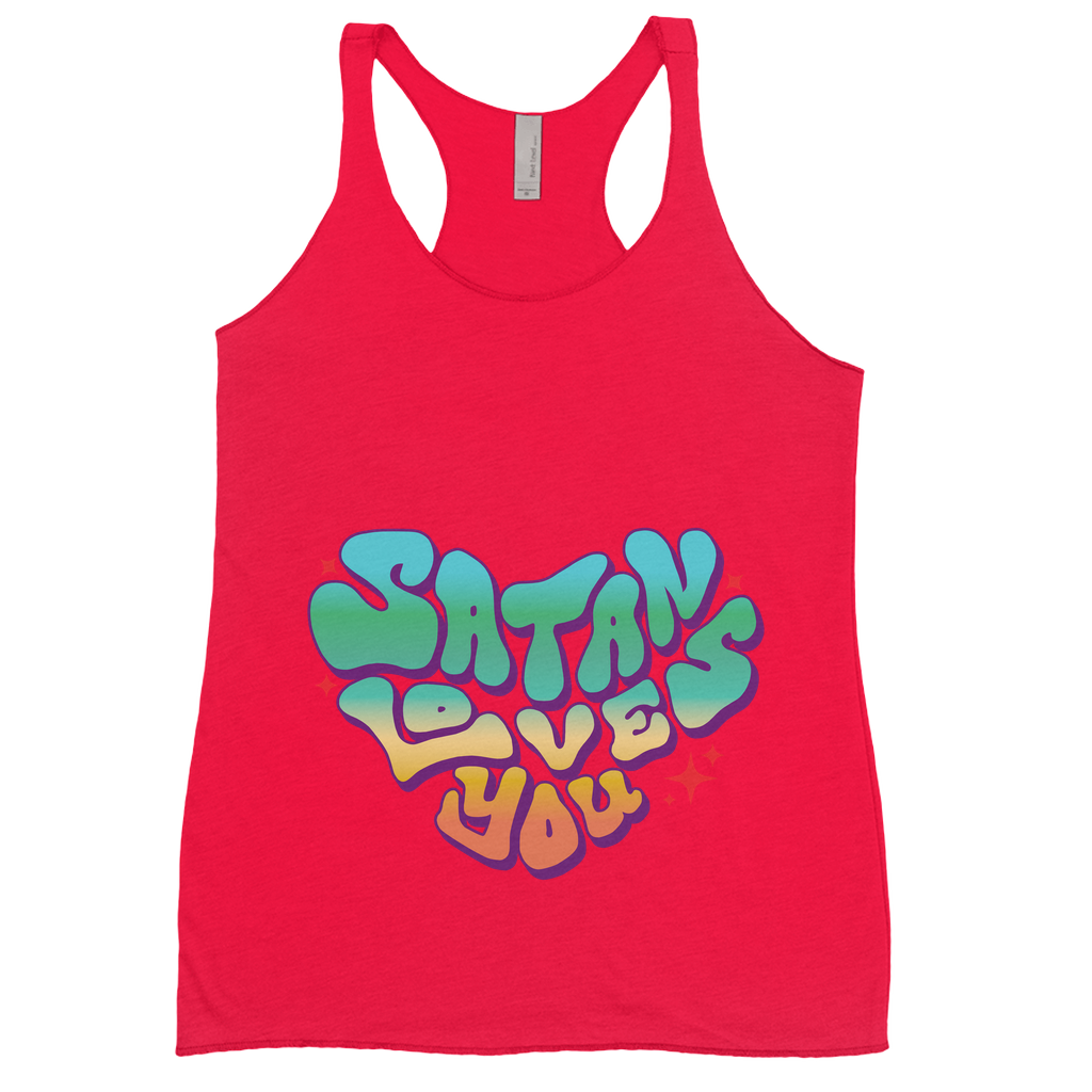 Satan Loves You Racerback Tank Top | Next Level