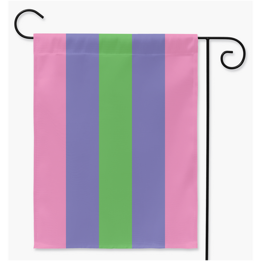 Trigender Yard and Garden Flags | Single Or Double-Sided | 2 Sizes | Gender Identity and Expression