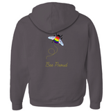 Sweats à capuche zippés Bumblebee Pride Pun - DESIGN ARRIÈRE | Choisissez votre drapeau et votre jeu de mots | Sweat à capuche bourdon | LGBTQIA