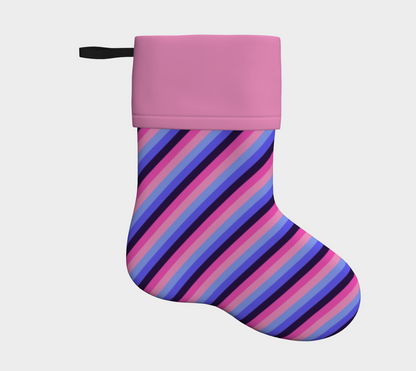 Omnisexual Striped Holiday Stocking