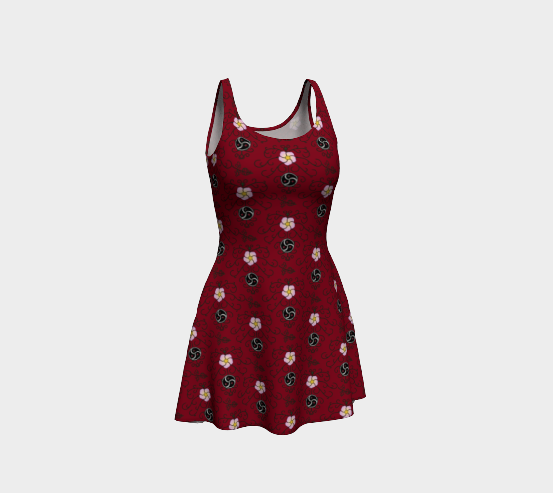 Wild Rose and Vine BDSM Red Flare Dress