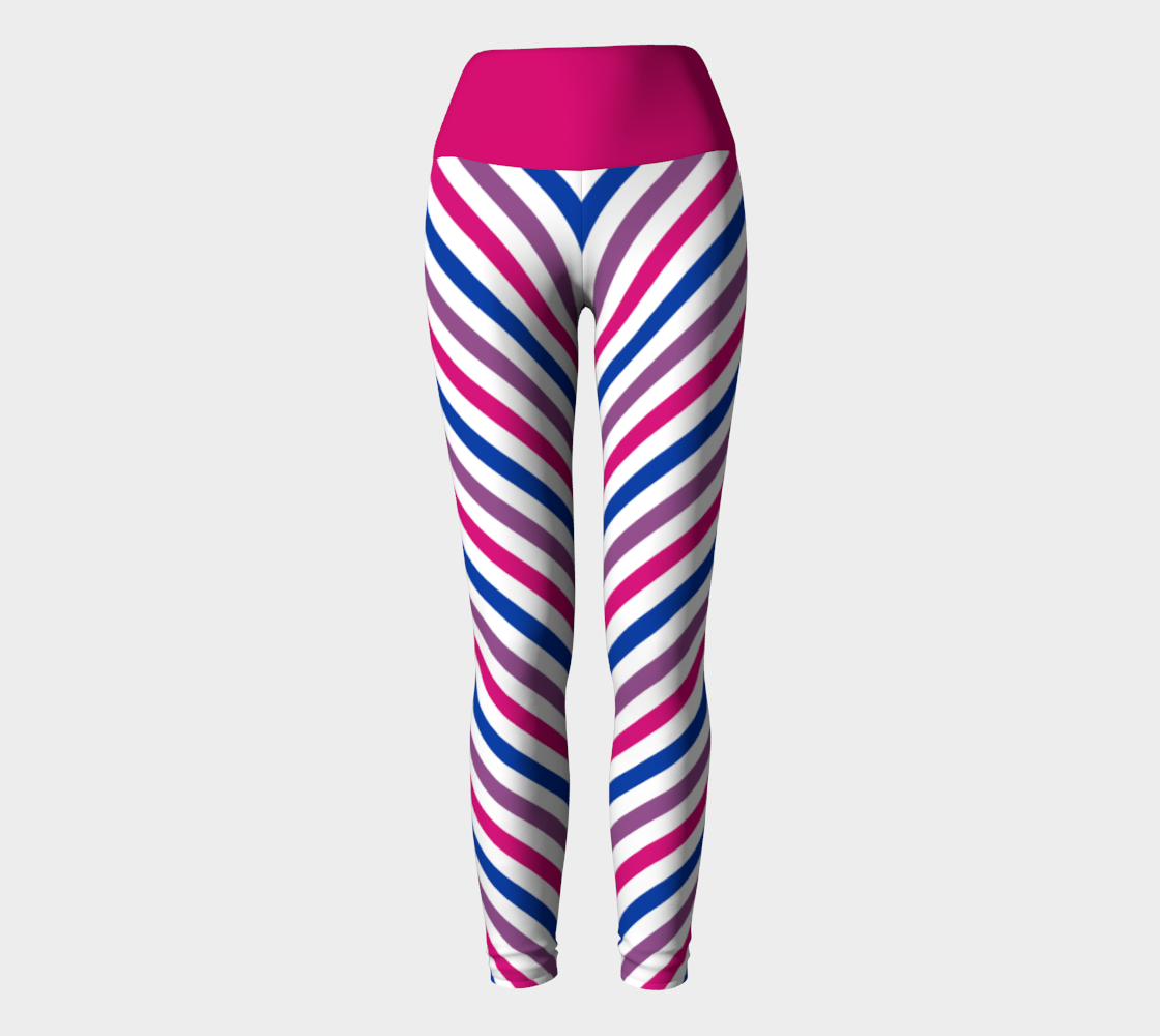 Leggings de yoga rayés barbier bisexuel