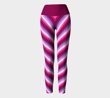 Lesbian - V2 Striped Yoga Leggings