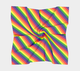 Rainbow Striped  Square Scarf