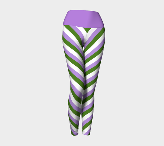 Genderqueer Striped Yoga Leggings