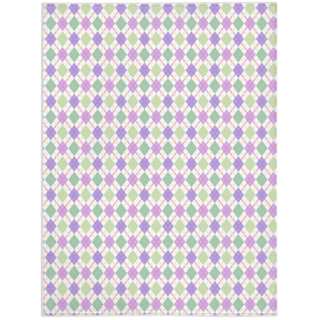 Couvertures Genderfae Argyle Plaid Pride Minky