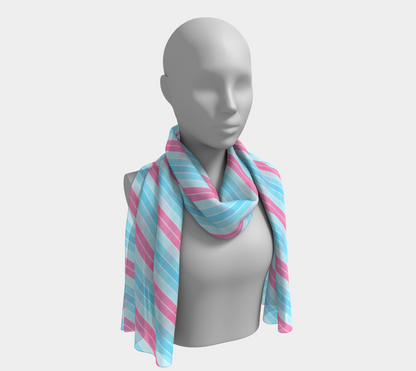 Transmasculine Striped  Long Scarf