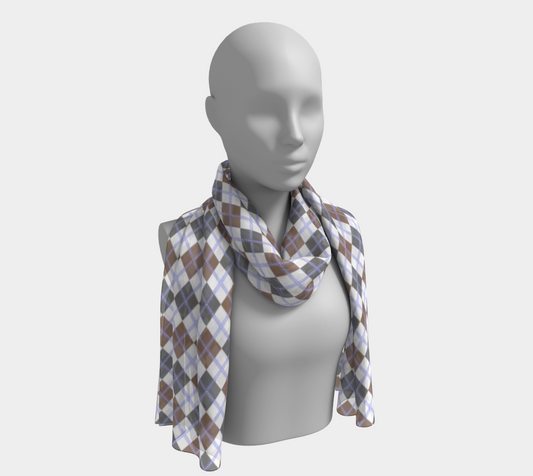 Gender Apathetic Argyle Long Scarf