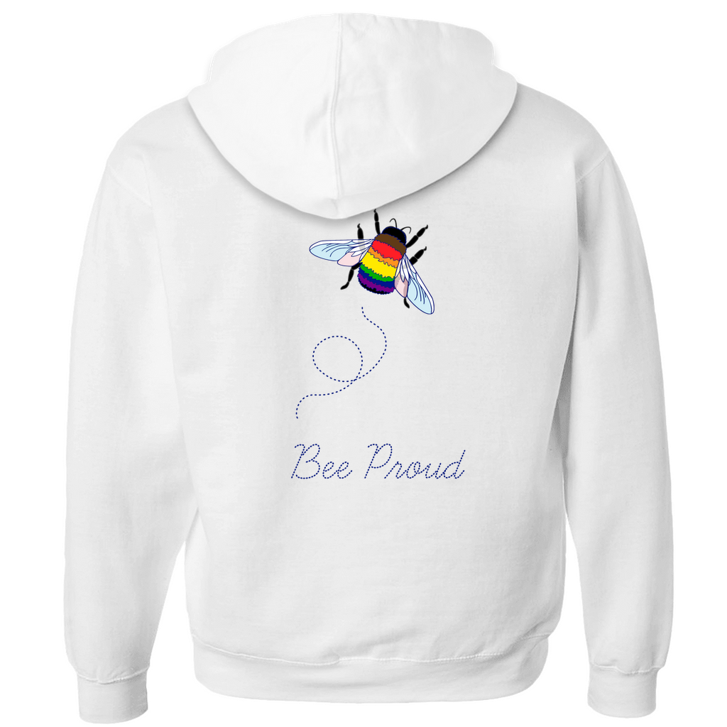 Bumblebee Pride Pun Zip-Up Hoodies - BACK DESIGN | Choose Your Flag and Pun | Bumblebee Hoodie | Lgbtqia