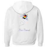 Sweats à capuche zippés Bumblebee Pride Pun - DESIGN ARRIÈRE | Choisissez votre drapeau et votre jeu de mots | Sweat à capuche bourdon | LGBTQIA