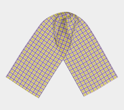 Nonbinary "Enbyberry" Plaid Long Scarf