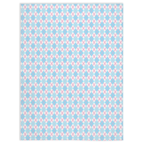 Transmasculine Argyle Plaid Pride Minky Blankets