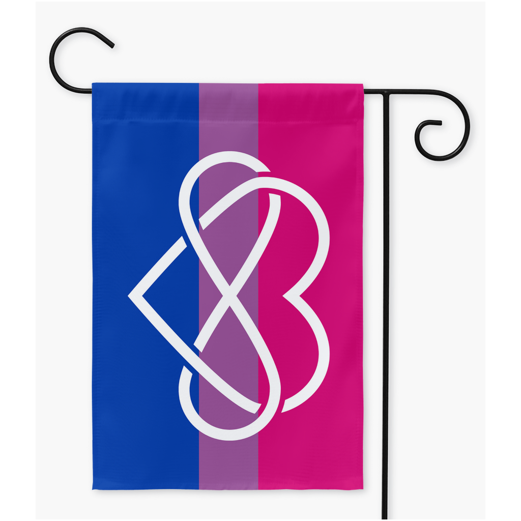 Polyamory - V3 - Bisexual Yard and Garden Flags | Single Or Double-Sided | 2 Sizes