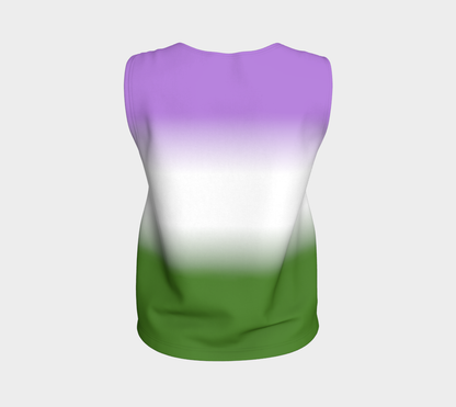 Genderqueer Gradient Loose Tank (Long)