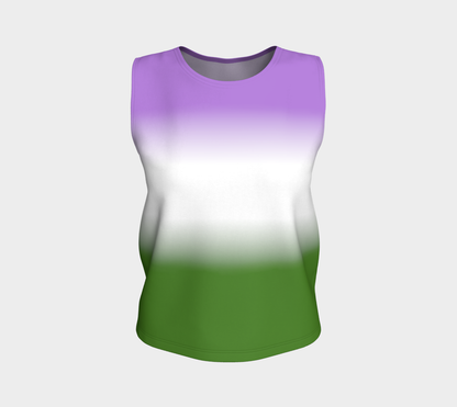 Genderqueer Gradient Loose Tank (Long)