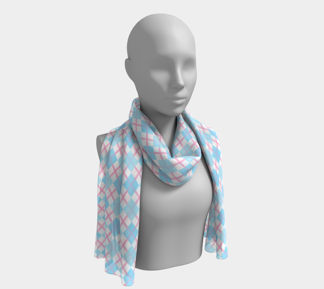 Transmasculine Argyle  Long Scarf