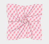 Sapphic Floral Argyle  Square Scarf