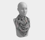 Wild Rose and Vine BDSM (Grey) Square Scarf