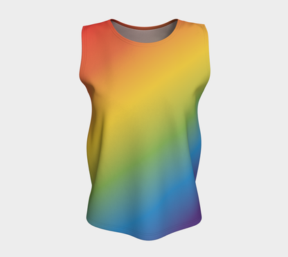 Muted Rainbow Gradient Loose Tank (Long)