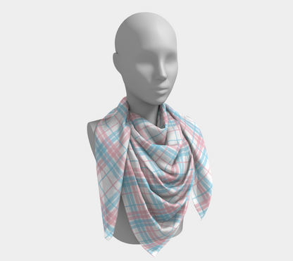 Transgender Plaid  Square Scarf