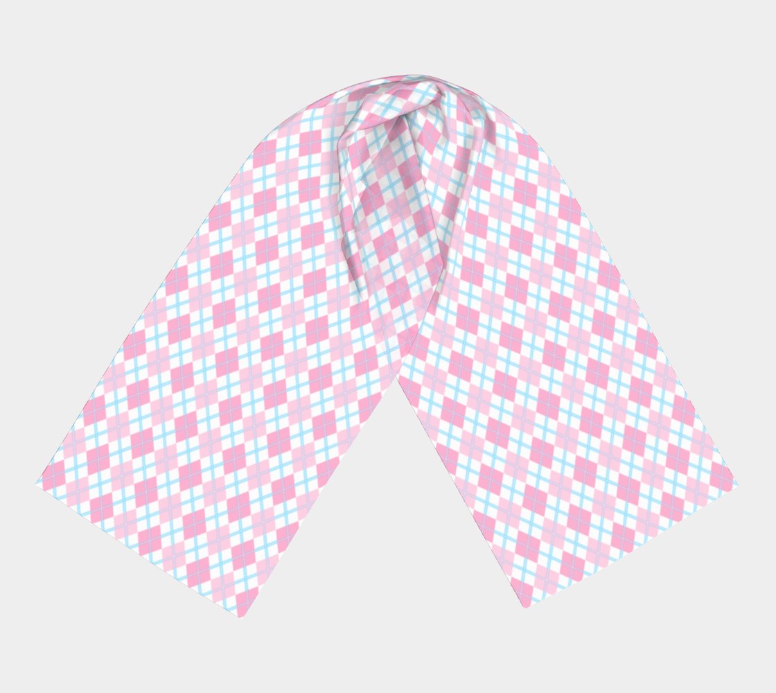 Transfeminine Argyle  Long Scarf