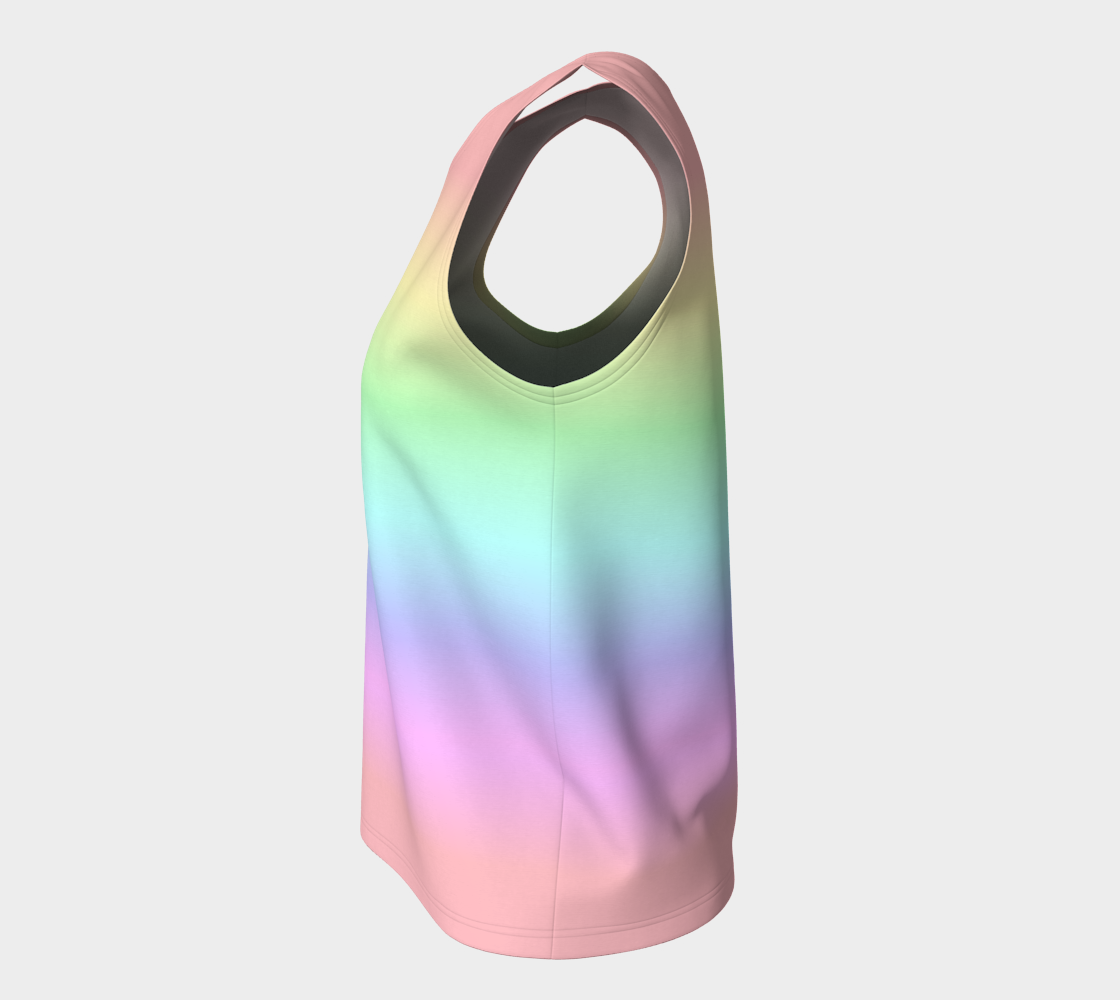 Pastel Rainbow Gradient Loose Tank (Long)