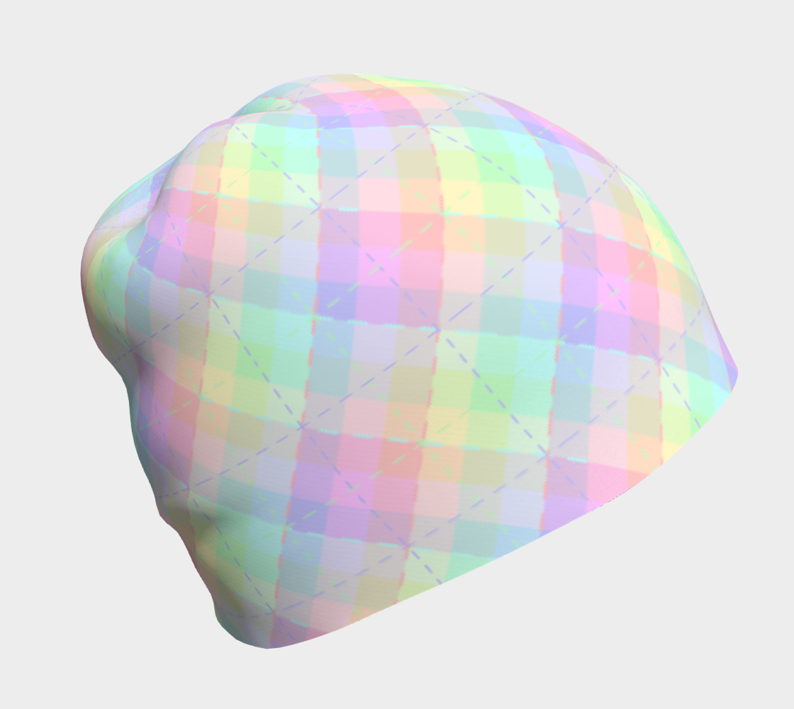 Pastel Rainbow Argyle Beanie