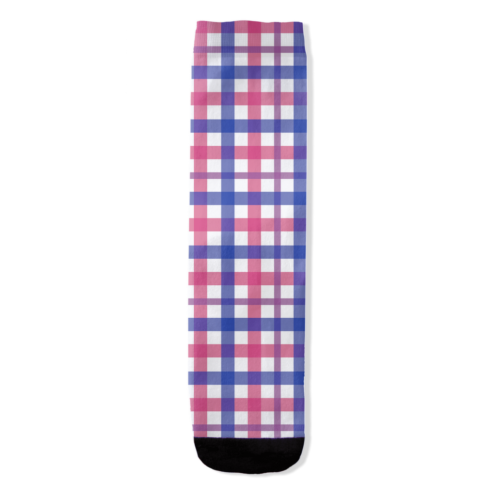 Bisexual Gingham Plaid All-Over Print Socks