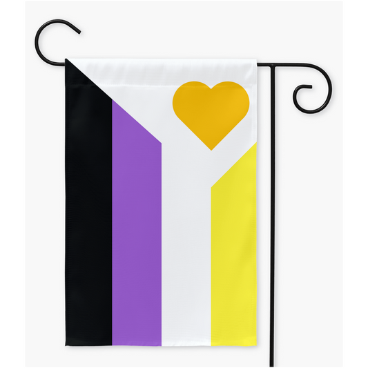 Polyamory Pride - V6 - Drapeaux de cour et de jardin non binaires | Simple ou double face | 2 tailles