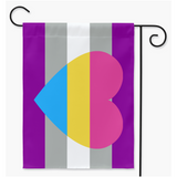Greysexual Panromantic Pride Yard et drapeaux de jardin | Simple ou double face | 2 tailles