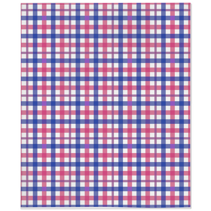 Bisexual Gingham Plaid Pride Minky Blankets